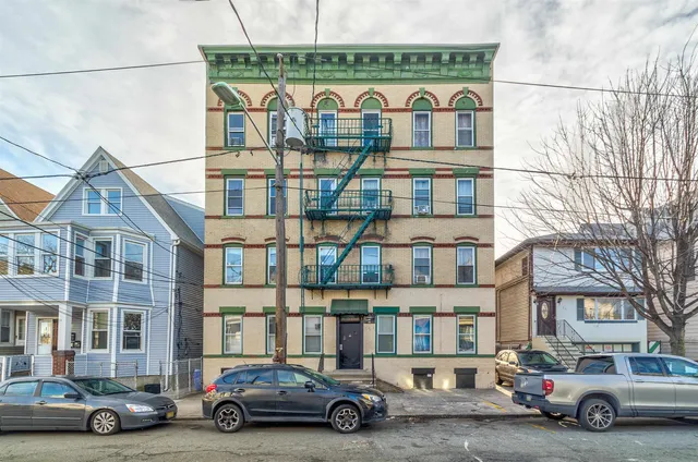 a car parked in front of a building