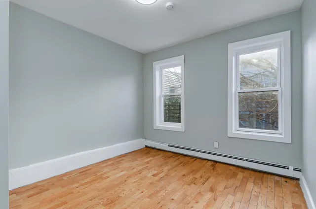 an empty room with a window