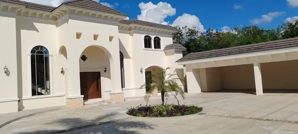 a front view of a house