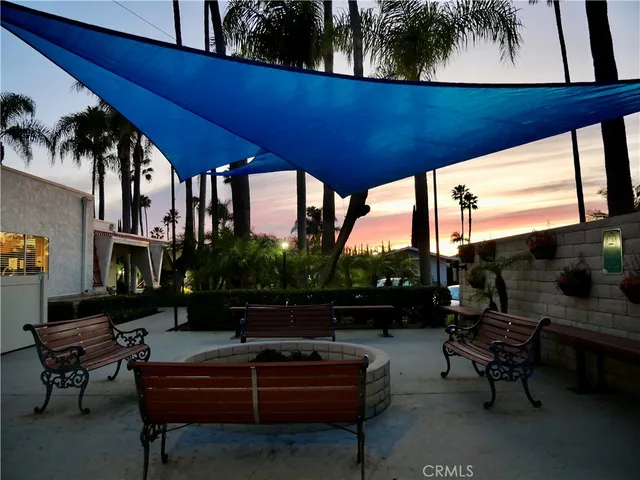 a view of outdoor space with seating area