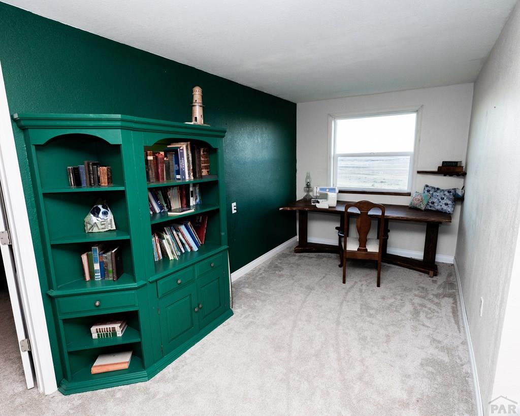 1611 Big Vista Road Rye, CO 81069 - Photo 20 of 27 a view of a workspace with furniture and a bookshelf