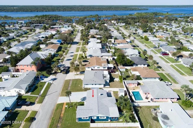 an aerial view of a city