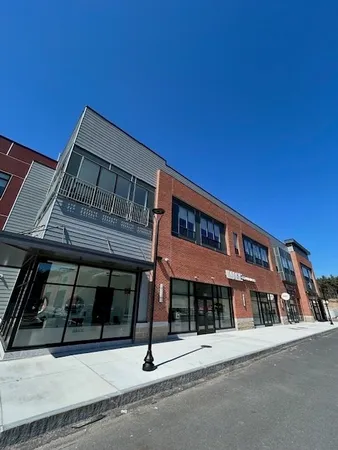 a front view of a building