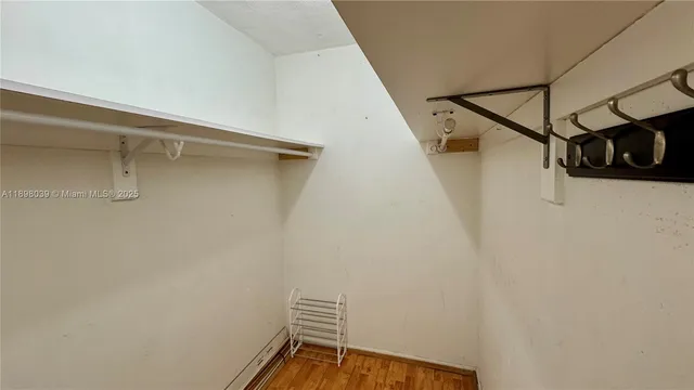 a view of a walk in closet