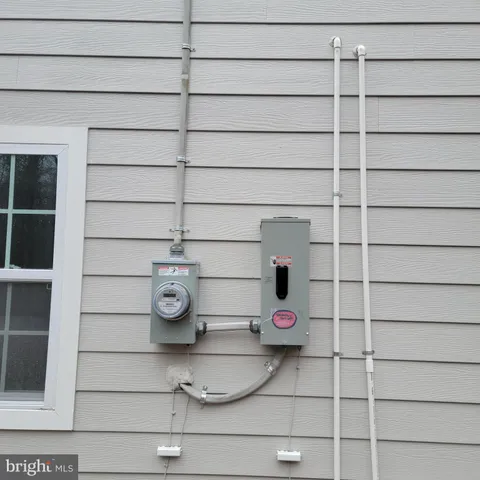 a close view of a shower and curtain