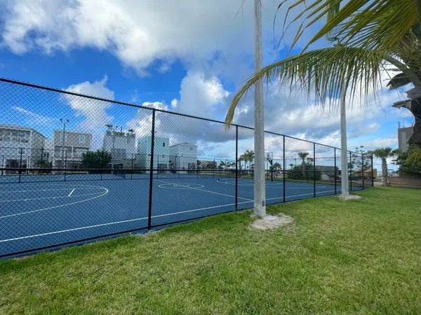 a view of a backyard