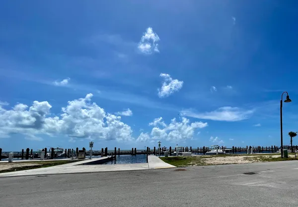 a view of lake with ocean