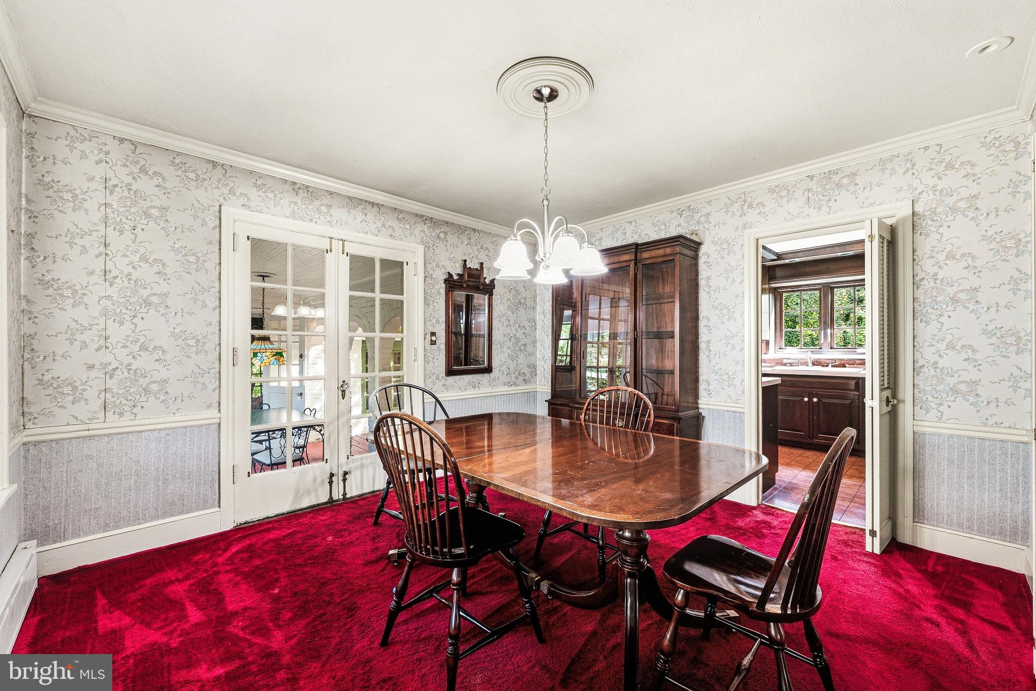 4 Swarthmore Place Swarthmore, PA 19081 - Photo 33 of 67 Formal Dining Room with French Doors to Deck