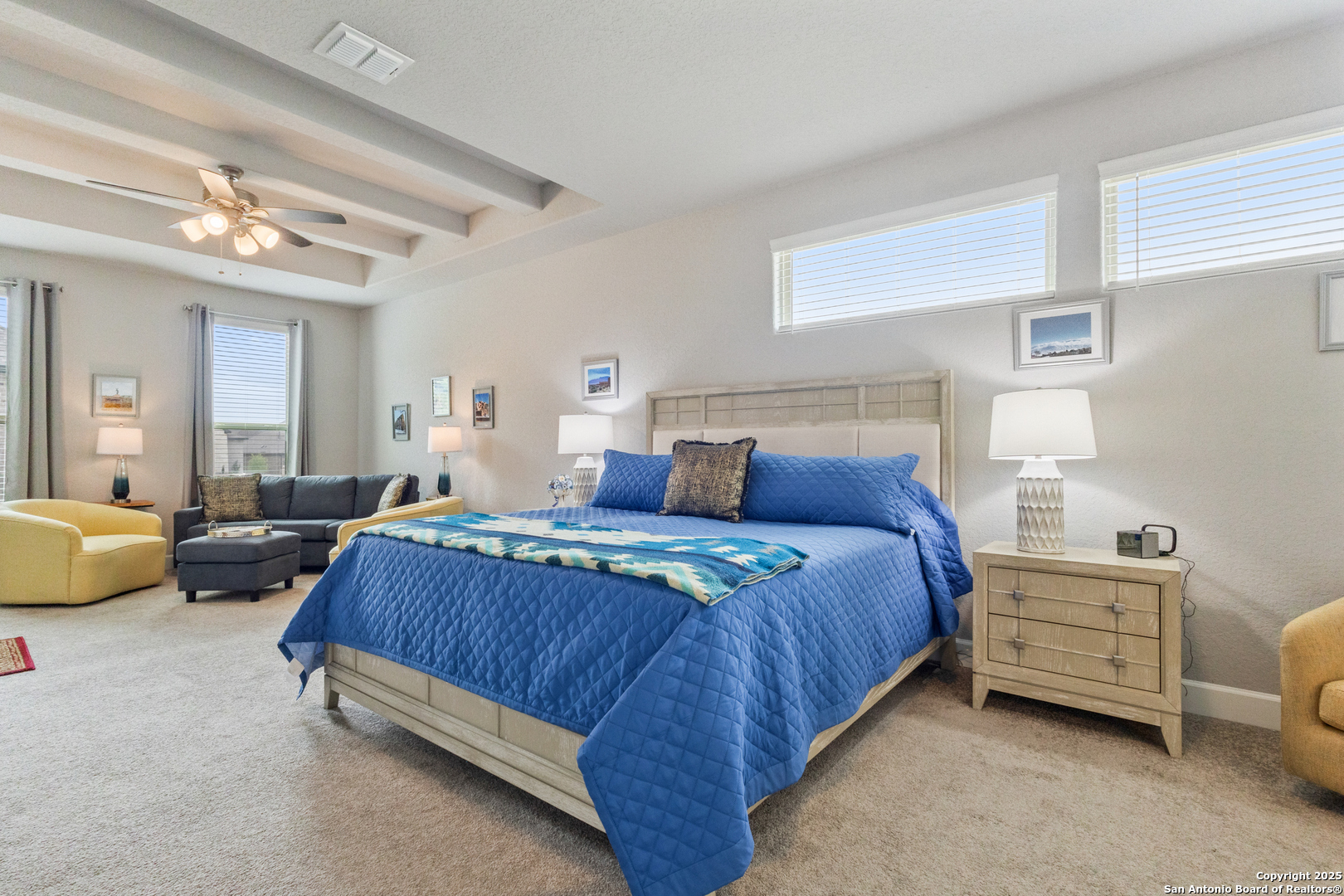 28502 Colares Way San Antonio, TX 78260 - Photo 22 of 38 a bedroom with a bed couch and window