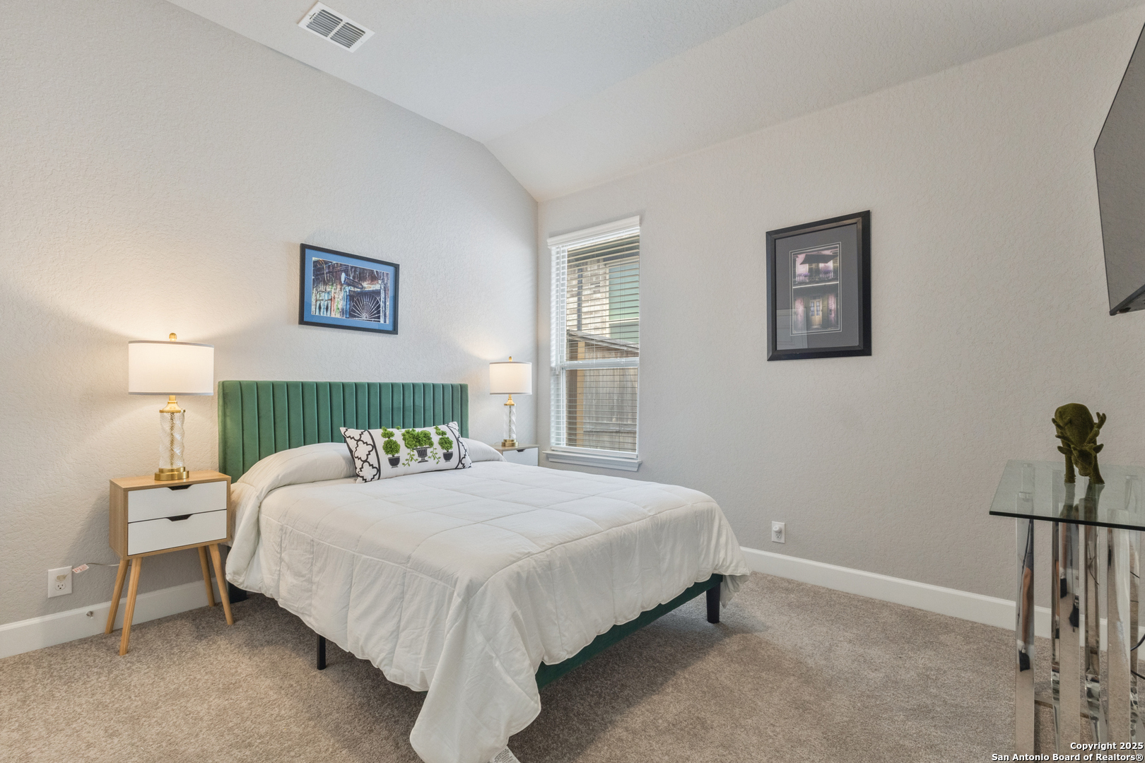 28502 Colares Way San Antonio, TX 78260 - Photo 29 of 38 a bedroom with a bed and wall painting