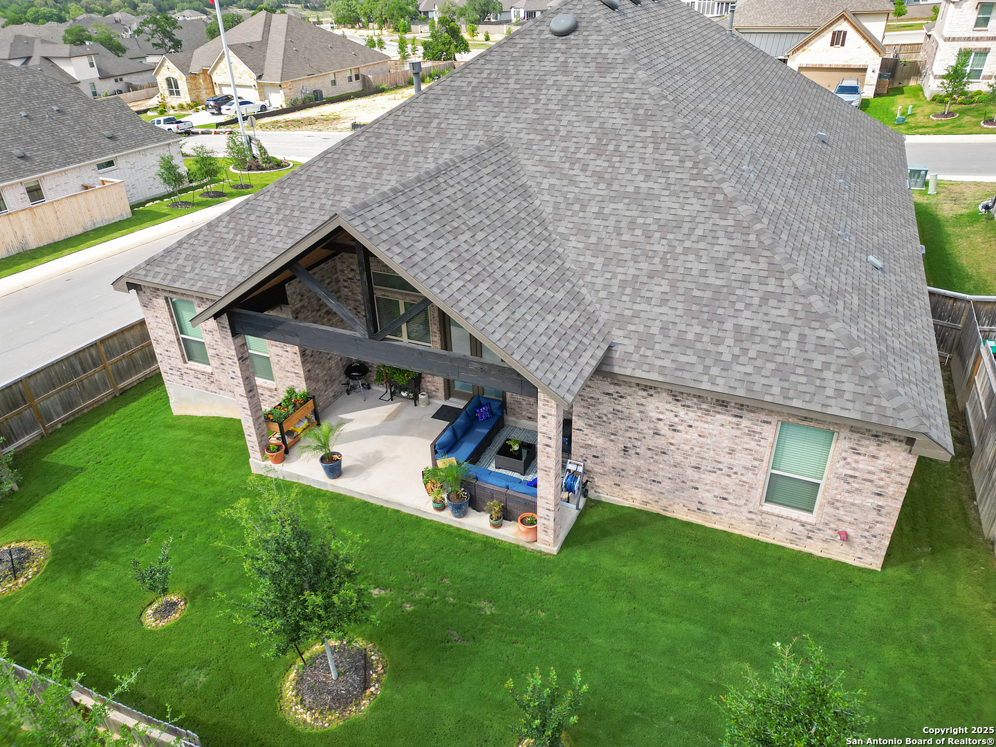 28502 Colares Way San Antonio, TX 78260 - Photo 37 of 38 an aerial view of a house with a yard