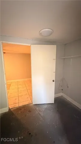 an empty room with a window