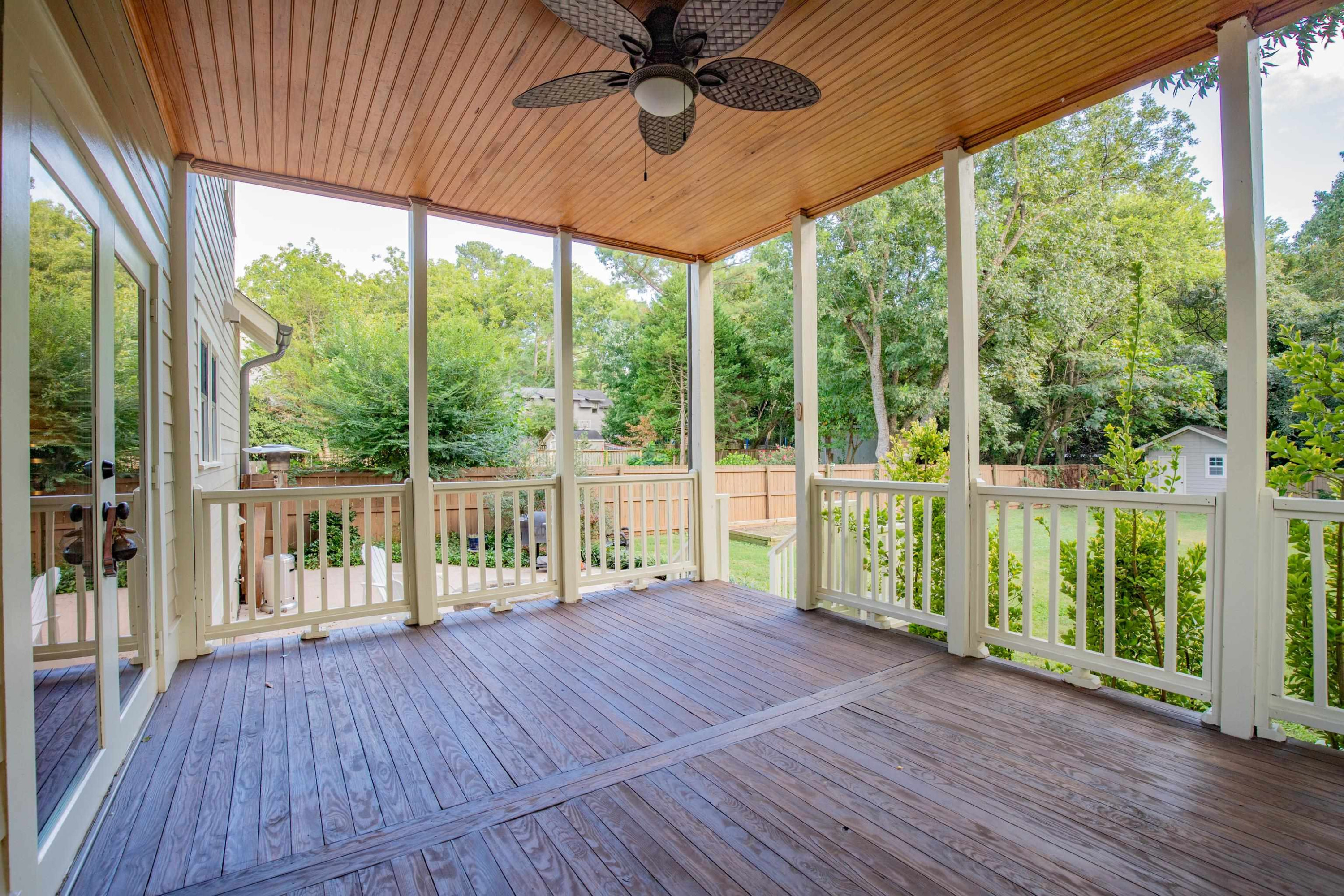 616 Mills Street Raleigh, NC 27608 - Photo 27 of 30 a view of a balcony with wooden floor