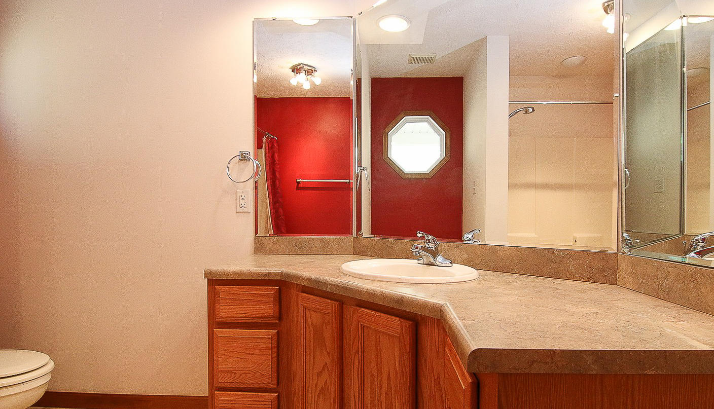 860 Beech Mountain Road Ferrum, VA 24088 - Photo 28 of 48 a bathroom with a sink and a mirror