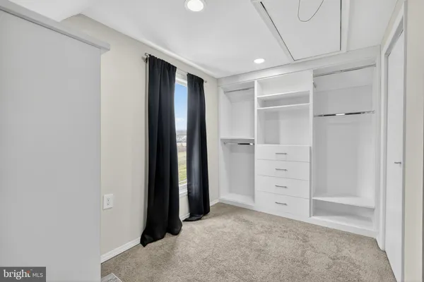 wooden floor with closet