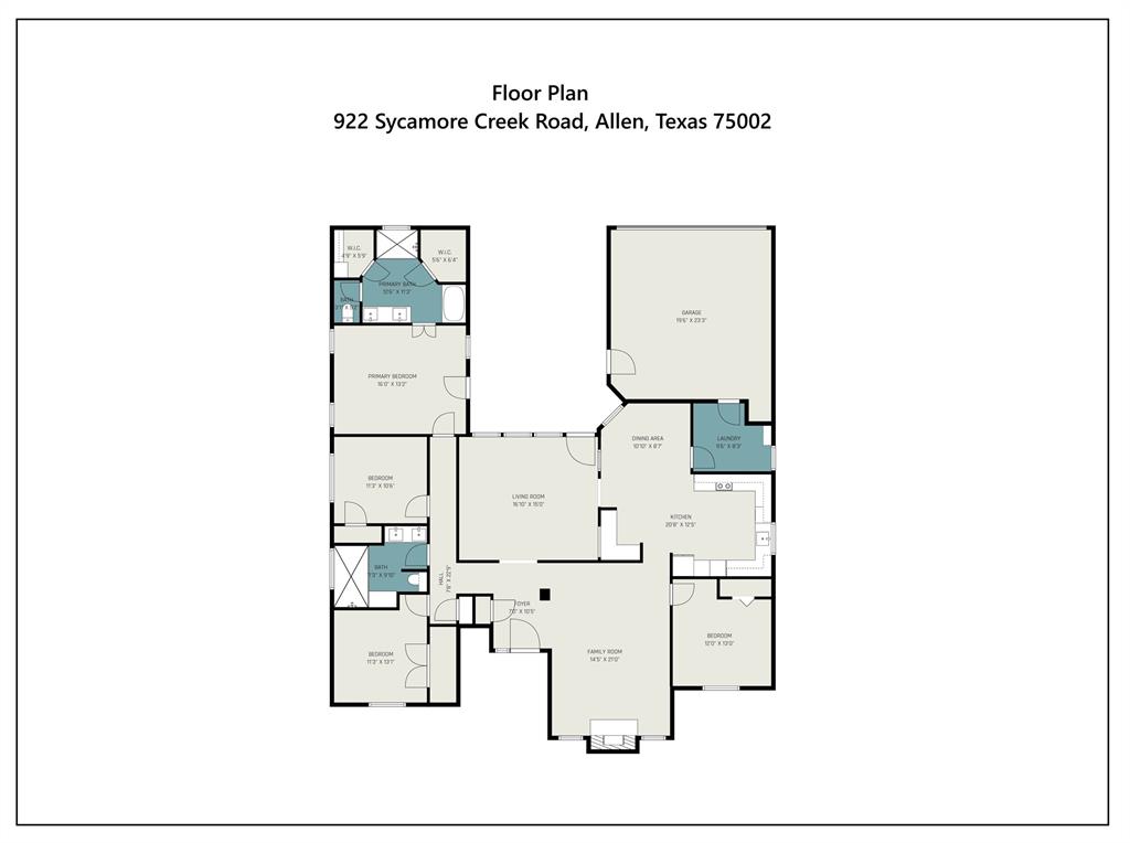 922 Sycamore Creek Road Allen, TX 75002 - Photo 38 of 38 View of home floor plan
