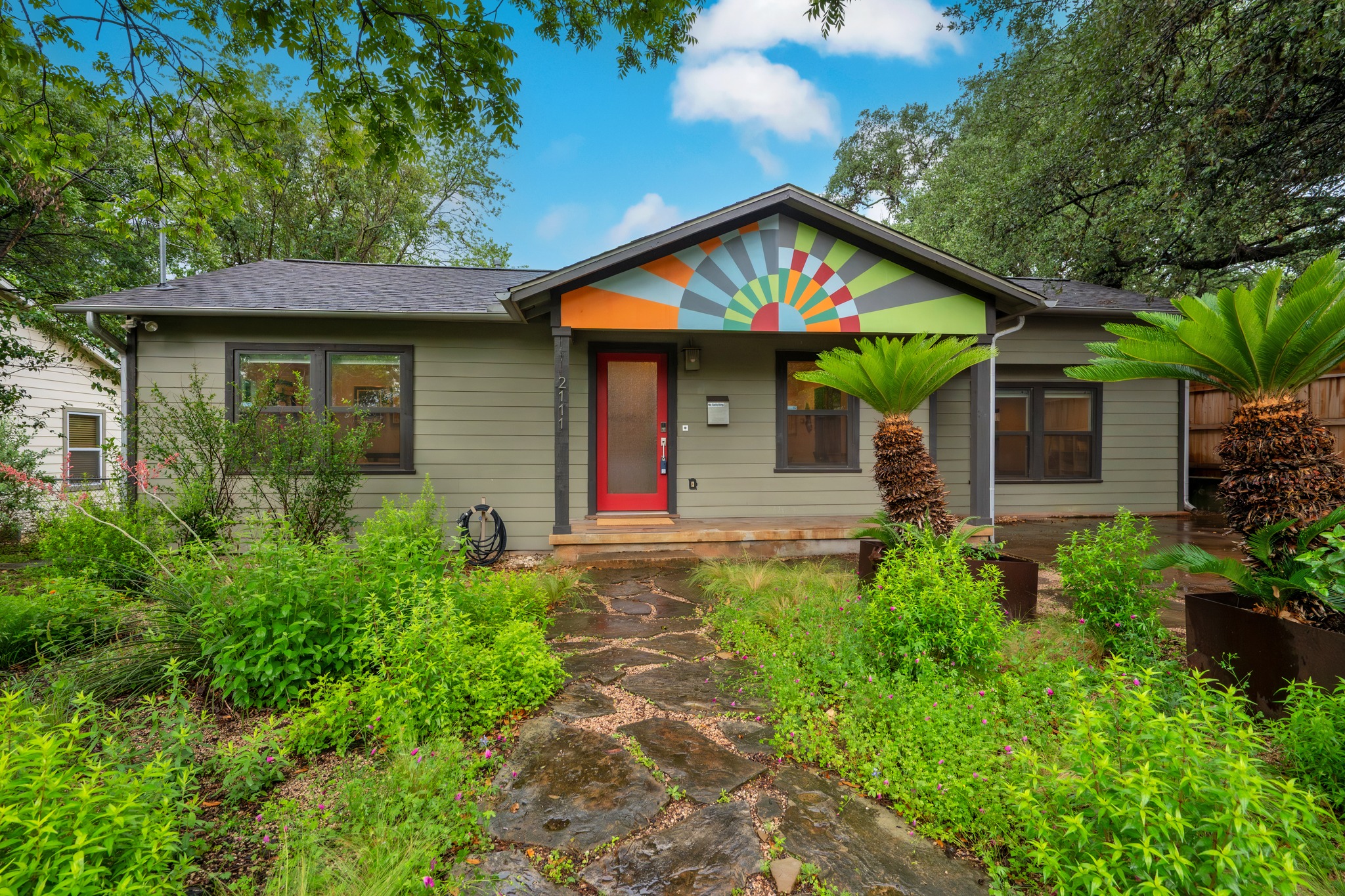 2111 Wright Street Austin, TX 78704 - Photo 6 of 30 a front view of house with yard and green space