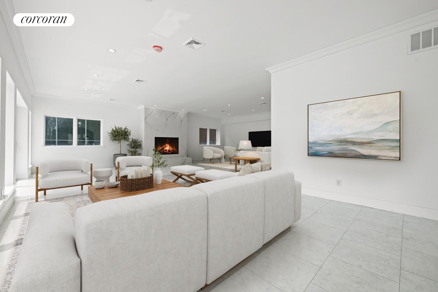 4 Angelas Place Bronx, NY 10026 - Photo 6 of 68 a living room with furniture and a fireplace