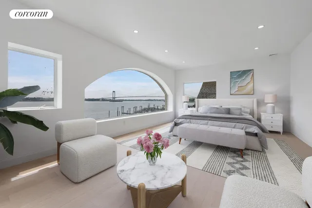 a spacious bathroom with a granite countertop tub sink shower and mirror