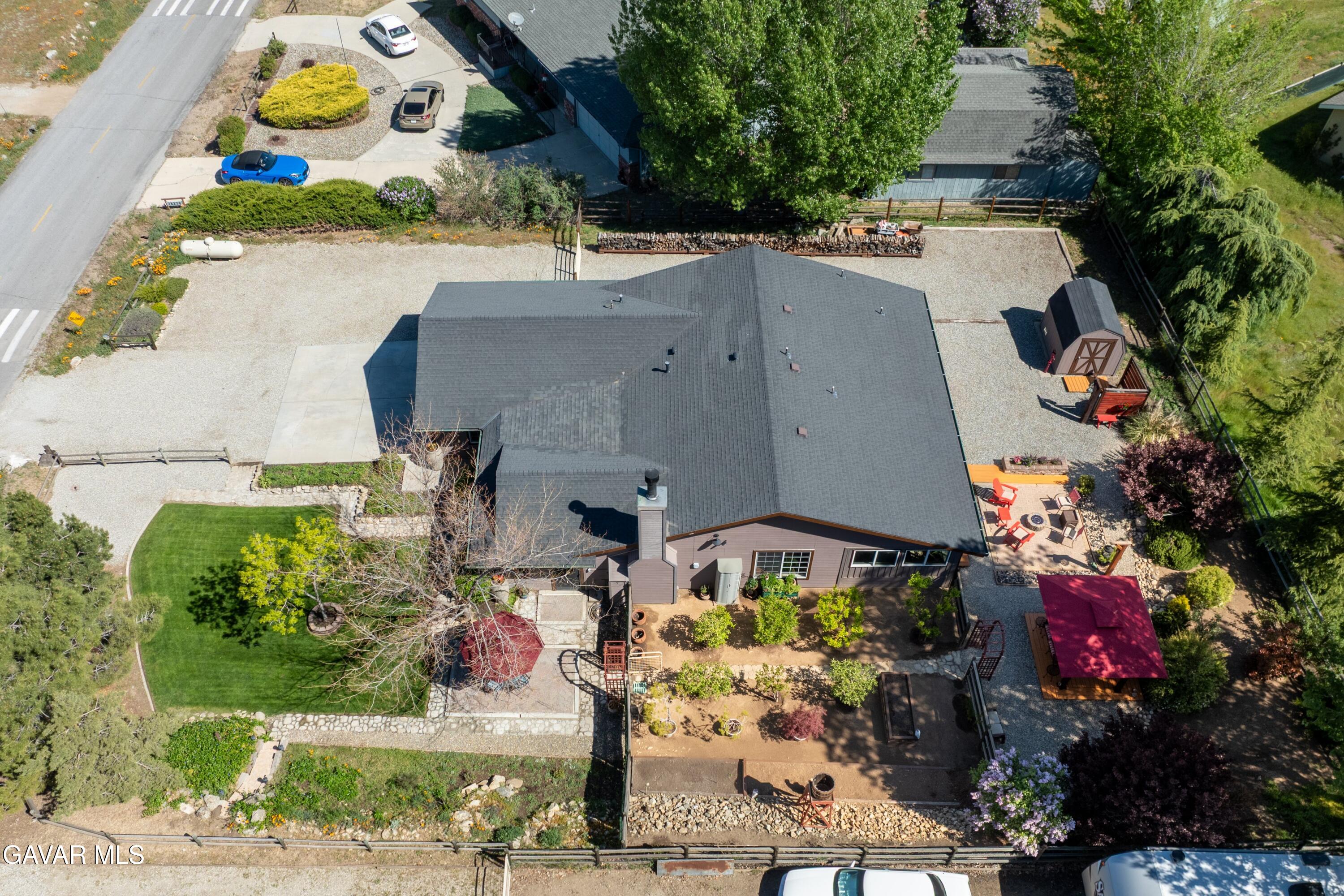 18250 Arosa Road Tehachapi, CA 93561 - Photo 49 of 71 an aerial view of house with yard