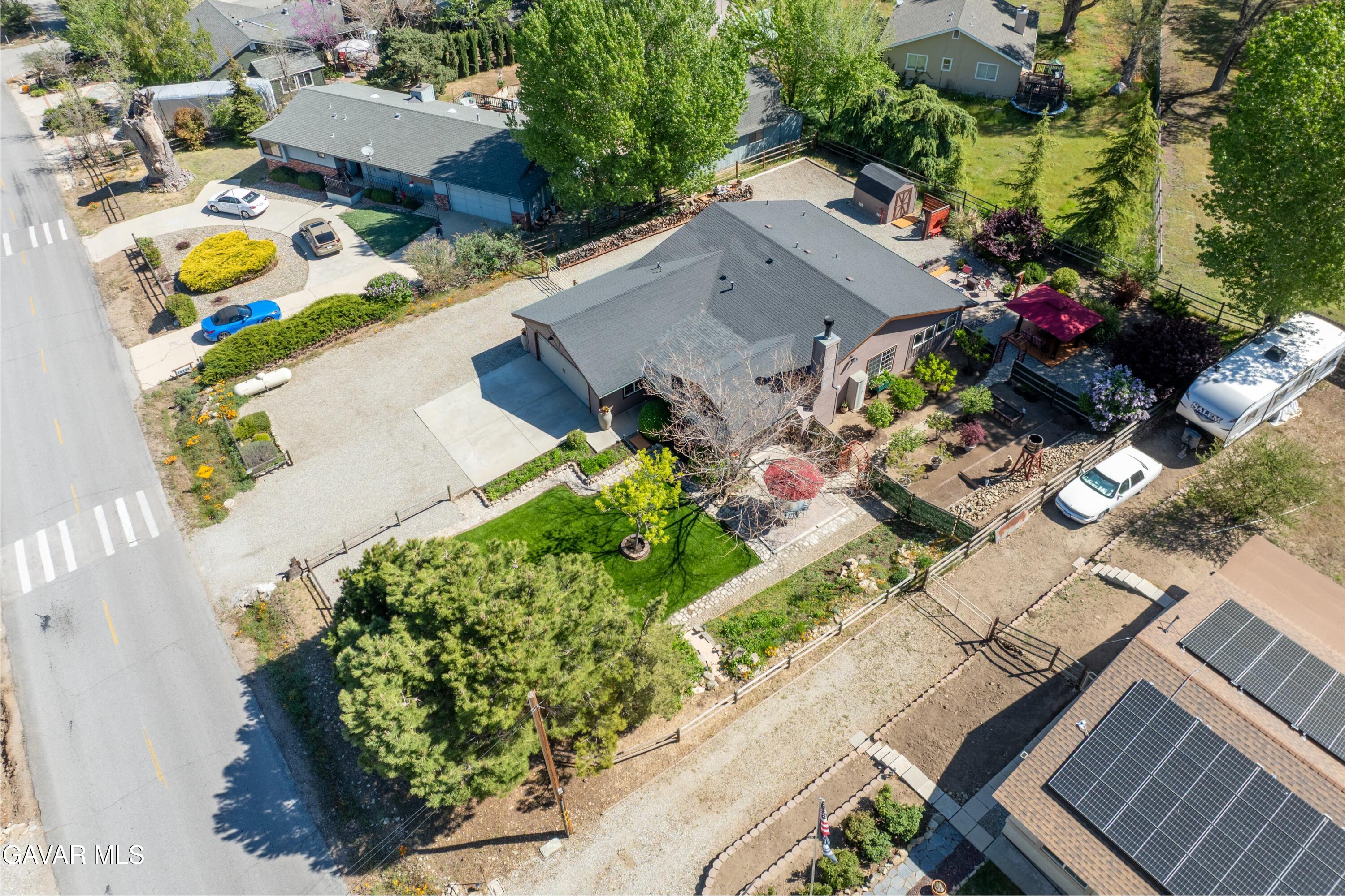 18250 Arosa Road Tehachapi, CA 93561 - Photo 50 of 71 an aerial view of a house with a yard basket ball court