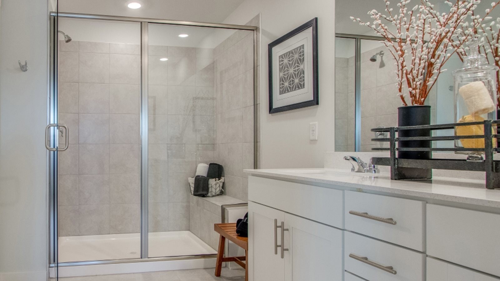 219 Goldfinch Road Mount Juliet, TN 37122 - Photo 25 of 58 a bathroom with a shower sink and mirror