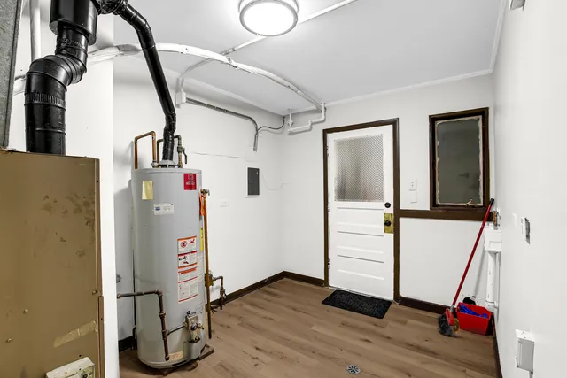 a view of an entryway with hardwood