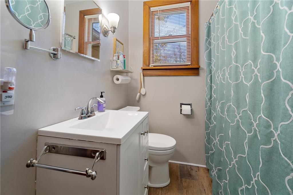 338 Brownlee Road Eighty Four, PA 15330 - Photo 10 of 29 a bathroom with a sink a toilet and shower curtain