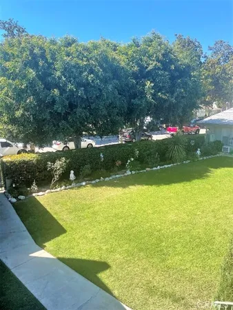 a view of an outdoor space and a yard