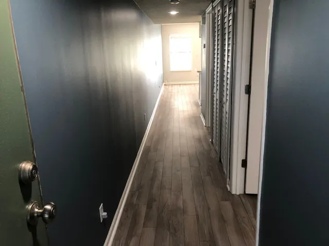 wooden floor in a gallery