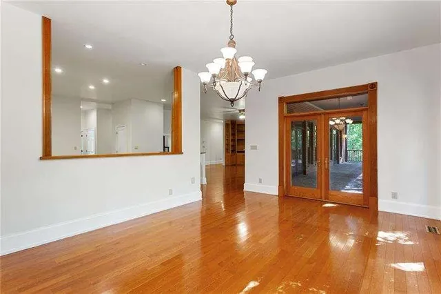 a view of a porch with a balcony