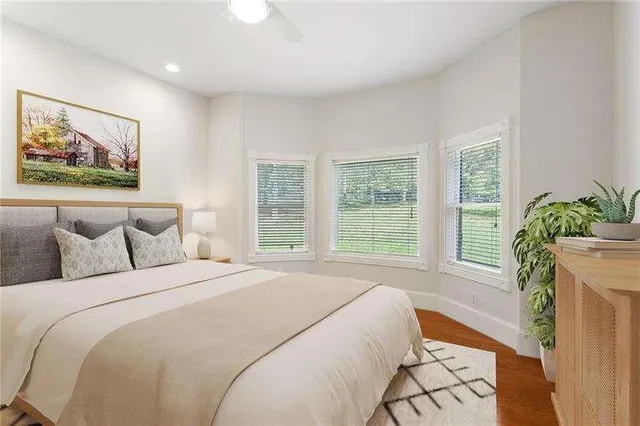 a workspace with furniture and window