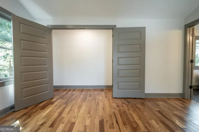 wooden floor and empty room