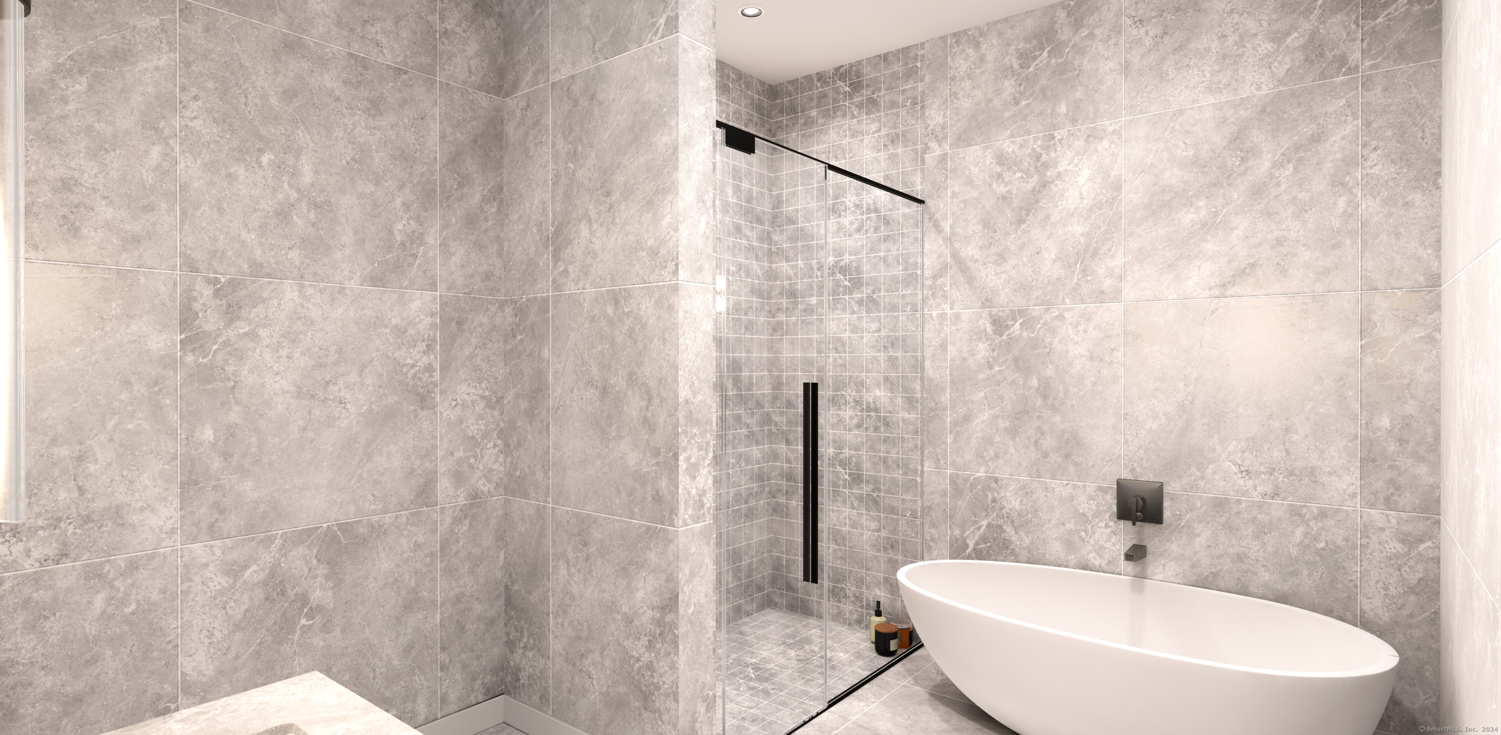 2 Arapahoe Road, Unit 603 West Hartford, CT 06107 - Photo 21 of 29 a bathroom with a sink a mirror and a shower