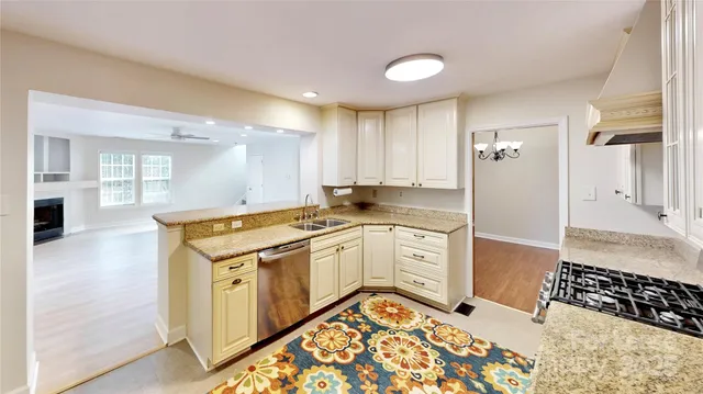 a kitchen with a stove a sink and a refrigerator