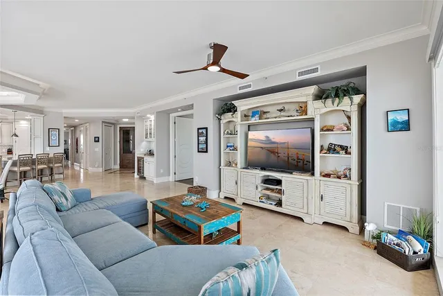 a view of balcony with couch