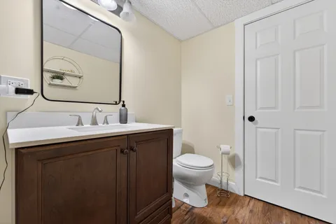 a bathroom with a sink and a toilet