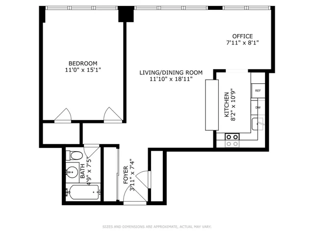 a view of a city with tall buildings