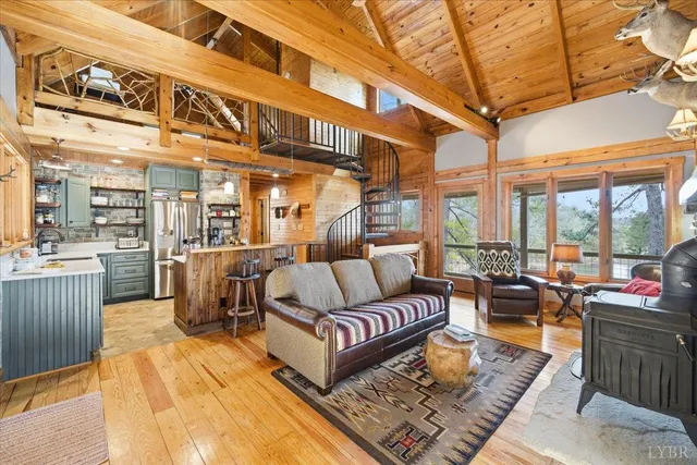 a living room filled with furniture