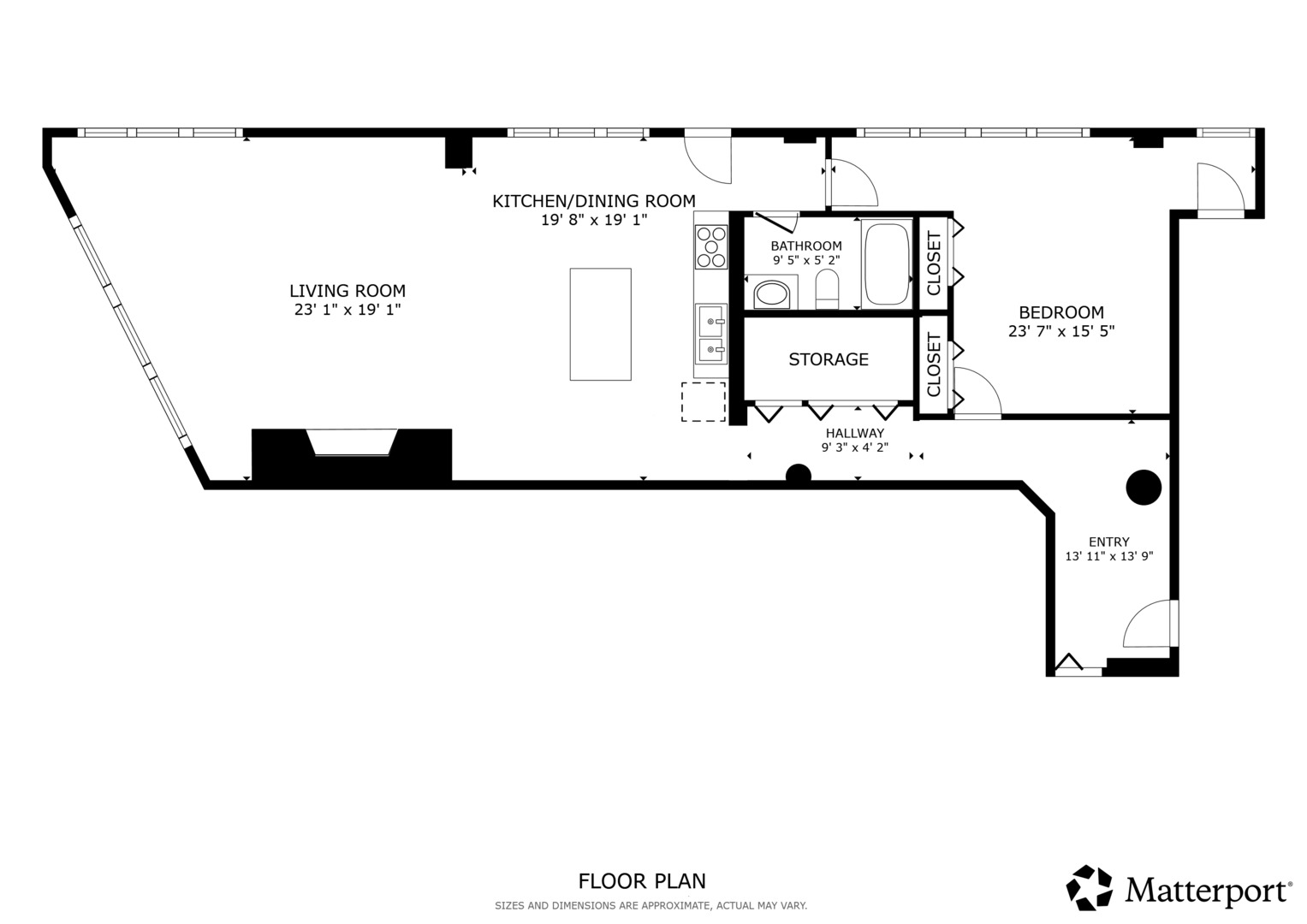 1601 West School Street, Unit 511 Chicago, IL 60657 - Photo 23 of 23 a picture of a floor plan