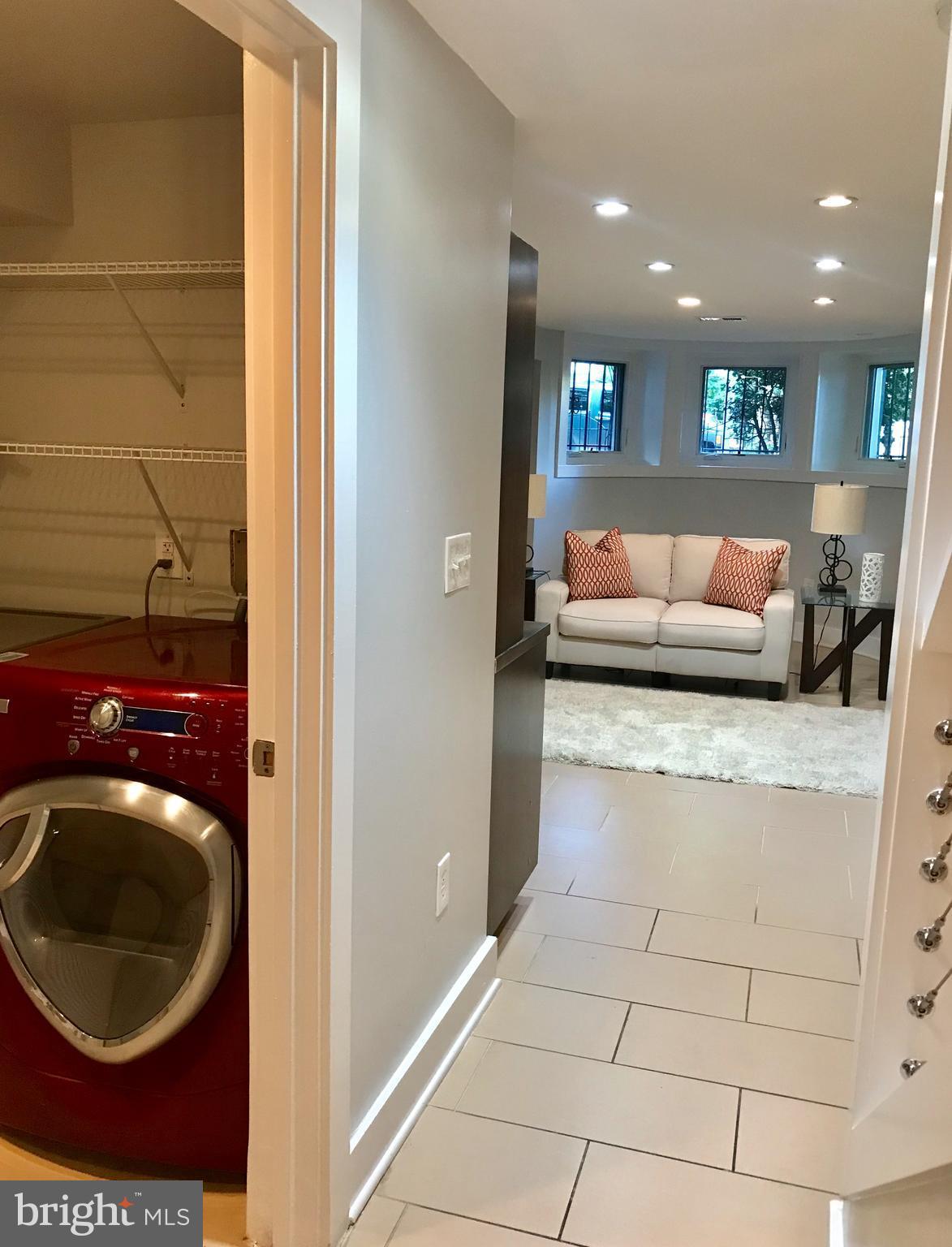 906 G Street Southeast Washington, DC 20003 - Photo 24 of 28 a living room with a couch and a potted plant