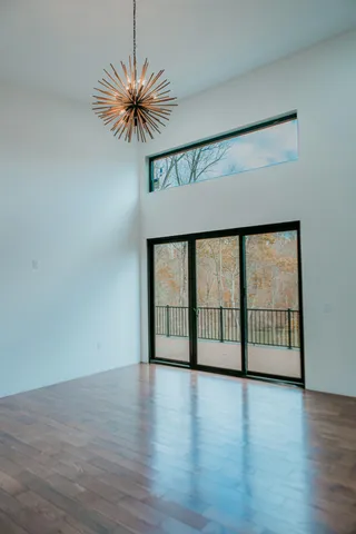 a view of backyard with green space