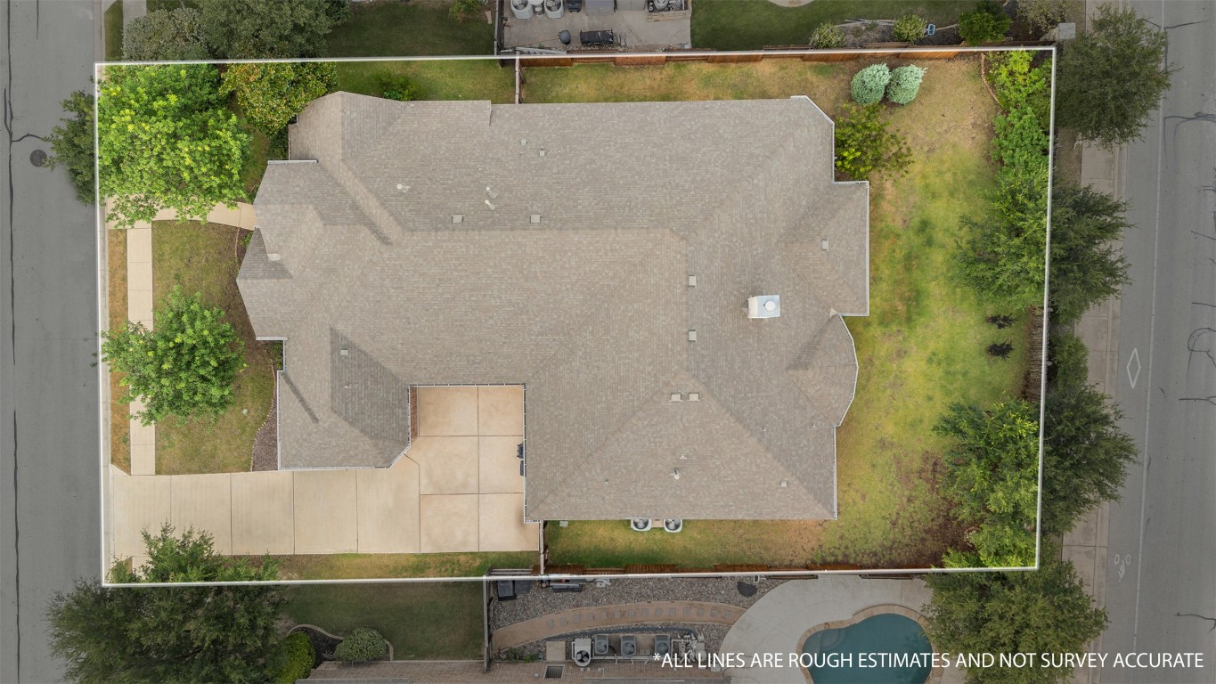 1916 Buffalo Speedway Leander, TX 78641 - Photo 28 of 30 an aerial view of a house with a yard