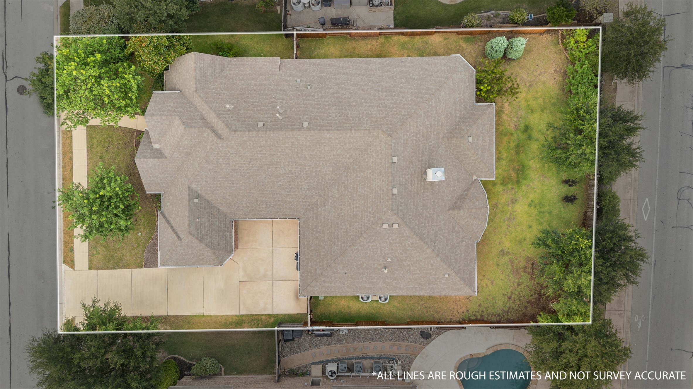 1916 Buffalo Speedway Leander, TX 78641 - Photo 29 of 31 an aerial view of a house with a yard