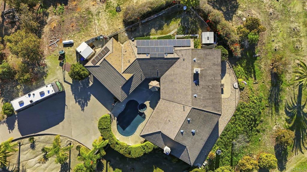 1524 Zutano Lane Fallbrook, CA 92028 - Photo 43 of 49 an aerial view of a house with outdoor space and a large tree