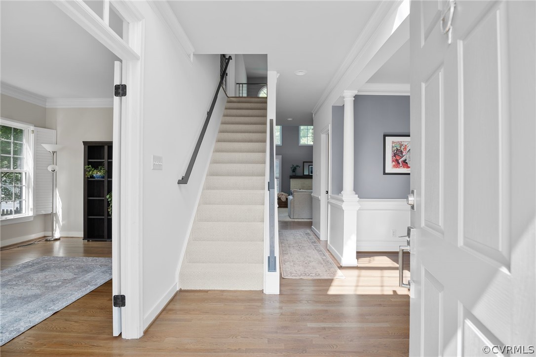 14012 Lenox Forest Court Midlothian, VA 23113 - Photo 5 of 49 a view of entryway and hall with wooden floor