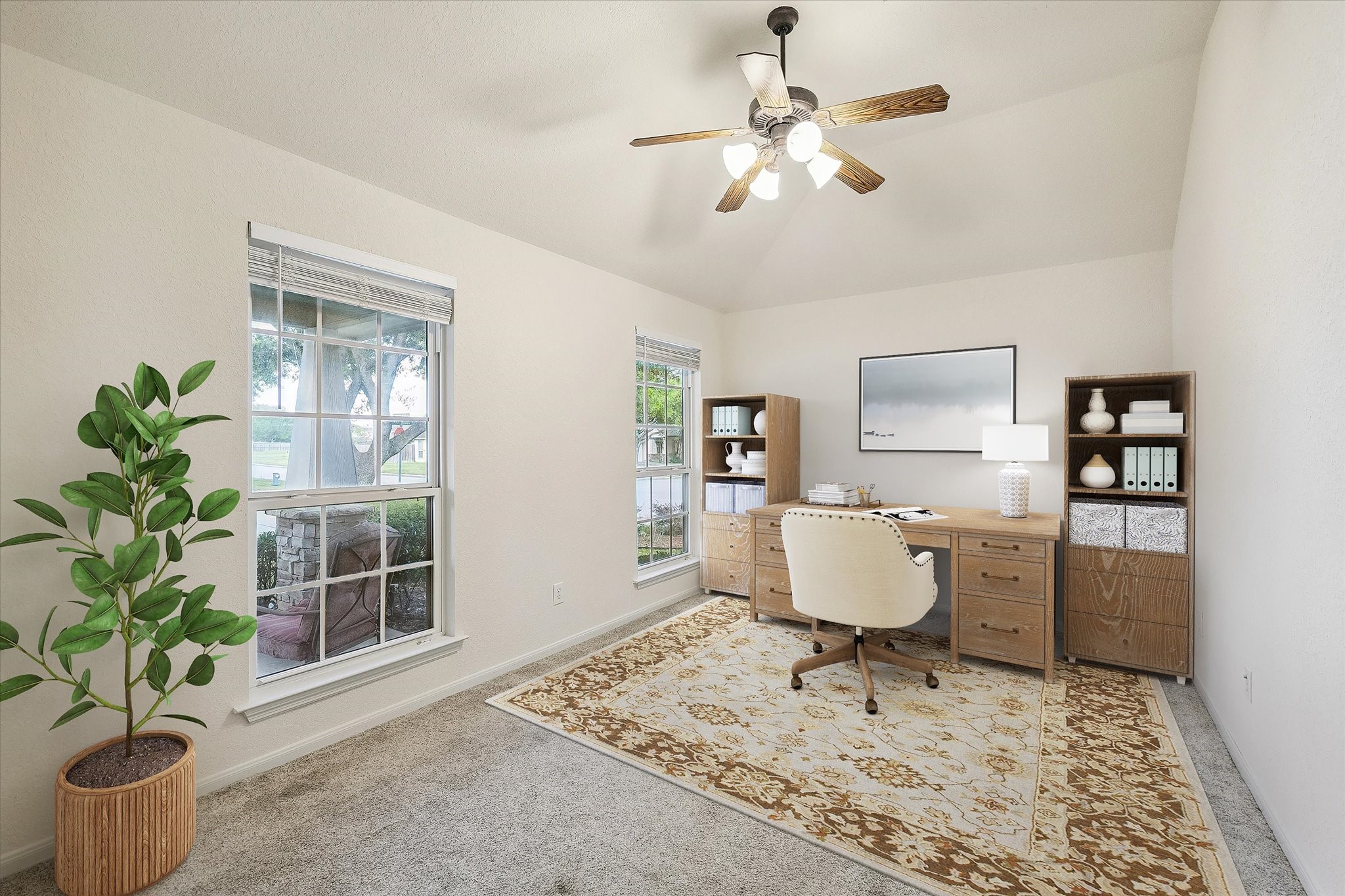 19403 Valiant Woods Drive Spring, TX 77379 - Photo 5 of 42 a workspace with furniture and a potted plant