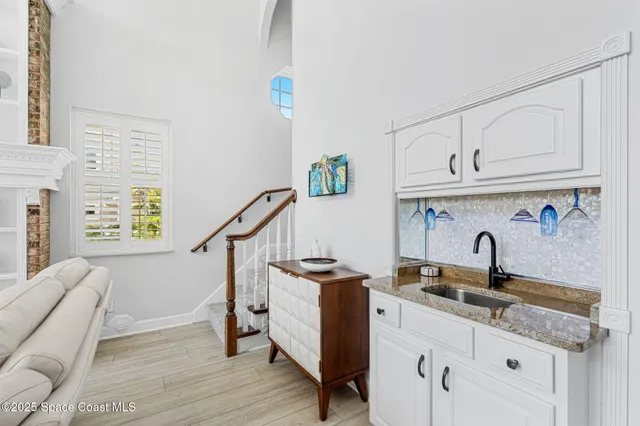 a view of a lake with a outdoor space