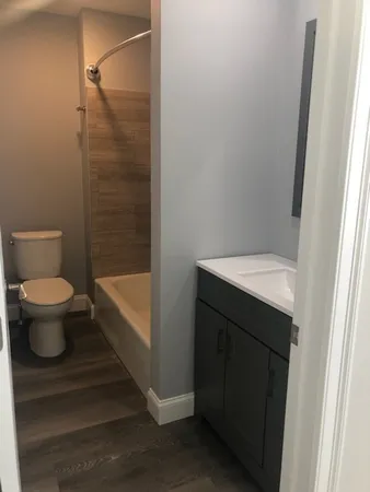 a bathroom with a sink and a toilet