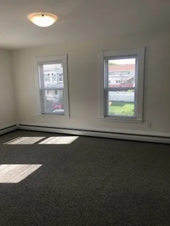 an empty room with a window